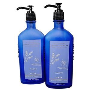 2 SLEEP LAVENDER VANILLA Bath & Body Works Moisturizing Body Lotion 6.5oz Glass